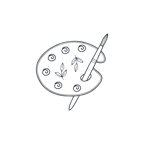 Palette icon symbolizing inconsistent colors, one of the most common DIY branding mistakes.