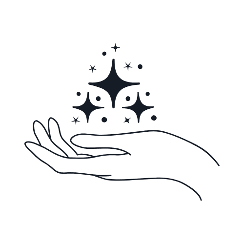 Hands holding stars icon symbolizing DIY branding mistakes in trying to do it all alone.