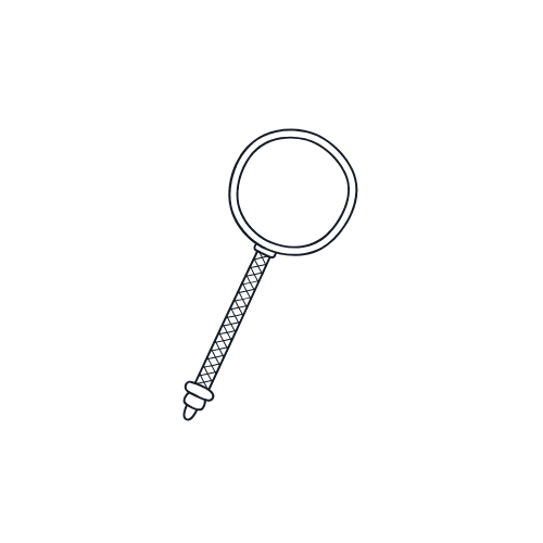 Magnifying glass icon symbolizing DIY branding mistakes in neglecting SEO.