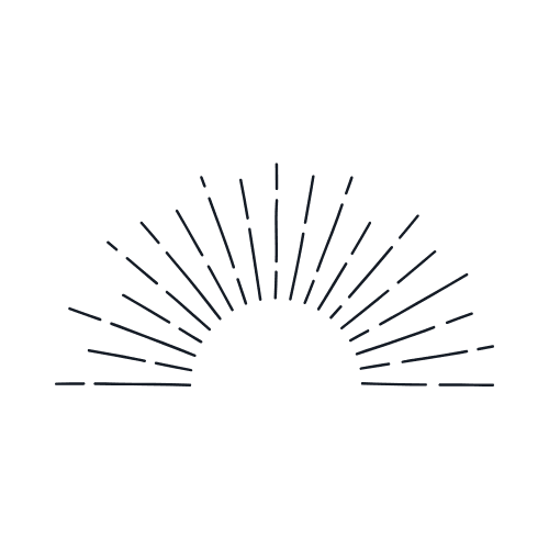Rising sun icon symbolizing clarity after DIY branding mistakes.